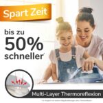 Bügelbrettbezug 120x40 cm mit Thermoreflexion – Schneller Bügeln, Made in Germany – Bild 7