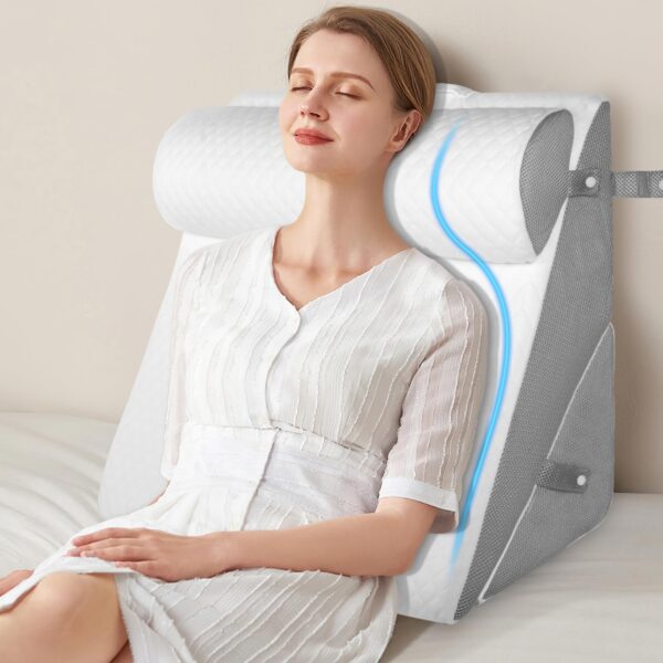 EzKamfort 3-in-1 Keilkissen mit Memory-Schaum – Orthopädisch verstellbar für Reflux & Schlafkomfort