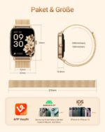 Fitpolo Smartwatch 1,85" mit Telefonfunktion – Fitness Tracker für iOS & Android – Bild 9