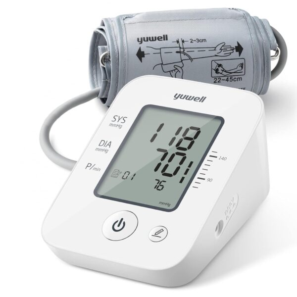 yuwell Oberarm-Blutdruckmessgerät YE660D – Digitale Blutdruckmessung mit Arrhythmie-Erkennung