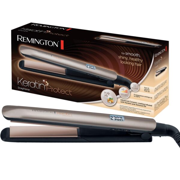 Remington S8540 Haarglätter mit Keratin & Mandelöl – Keramik-Glätteisen 150-230°C