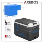 Arebos Kompressor Kühlbox 35L – Elektrische Gefrierbox mit App-Steuerung für Auto & Camping – Bild 7