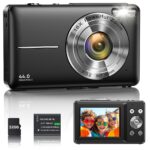IXNAIQY Digitalkamera 44MP 1080P mit 16X Zoom – Kompaktkamera für Kinder & Anfänger