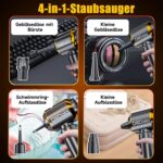 DiliDala Handstaubsauger Akku 27000PA – Kabelloser Autostaubsauger mit 3-Gang Saugleistung – Bild 5