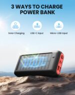 JIGA Solar Powerbank 27000mAh mit 22,5W PD – Schnellladegerät für Outdoor & Reisen – Bild 6