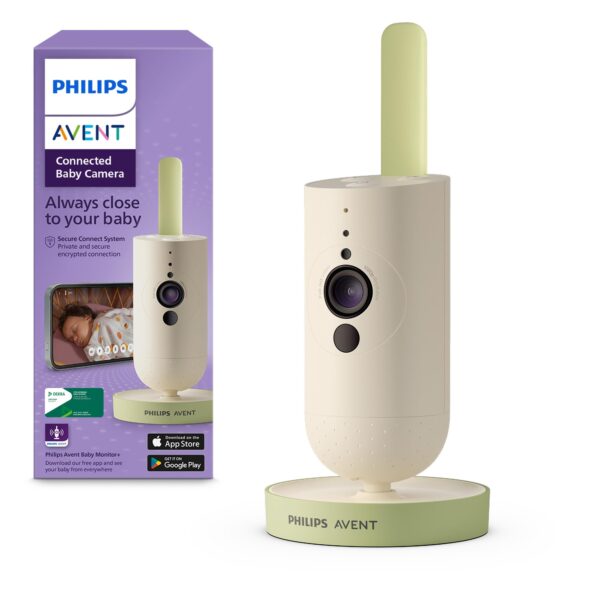 Philips AVENT Connected Babykamera mit App – Verschlüsselt, HD-Nachtsicht & Gegensprechfunktion