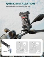 Grefay Motorrad Handyhalterung mit Doppelt Vibrationsgedämpfung – 360° drehbar für 4,5-7,2 Zoll – Bild 2