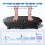 MERACH Vibrationsplatte – Kompakt, leise Trainingsplatte mit Fernbedienung & LED-Display – Bild 6