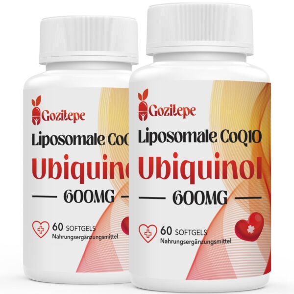 Liposomales CoQ10 Ubiquinol 600 mg – Hochdosiert für optimale Zellenergie & Vitalität