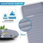 NORDMUT® Isomatte 10 cm mit Fußpumpe – Schnellaufblasend für Camping & Outdoor – Bild 5