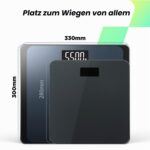 RunStar Digitale Personenwaage bis 250 kg – Präzisions-Badezimmerwaage mit extragroßem Display – Bild 4