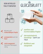 Glücksblatt Toilettenpapier 75er Box, 3-lagig – Premium Klopapier aus Deutschland – Bild 5