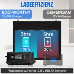 ECO-WORTHY 12V/24V 20A LiFePO4 Batterieladegerät – Intelligentes Multi-Current Schnellladegerät – Bild 6