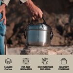 Campo Libre Enzo Camping Kochgeschirr aus Edelstahl – Induktionsgeeignet für alle Herdarten – Bild 3