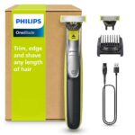 PHILIPS OneBlade 360 Face – Elektrischer Rasierer & Trimmer mit 360° Klinge für Gesicht