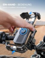 JOYROOM Motorrad-Handyhalterung mit Doppelt-Vibrationsdämpfung – 360° drehbar für iPhone & Samsung – Bild 3