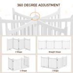 Yaheetech Absperrgitter 60,5 x 201,5 cm – Faltbares Hundegitter für Treppen & Küche – Bild 6