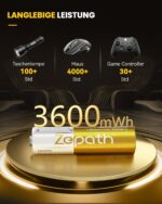 8x AA Wiederaufladbare Lithium Akkus 3600mWh mit Ladegerät & Aufbewahrungsbox – Bild 7