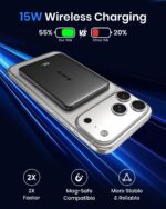 A ADDTOP 5000mAh Magnetische Powerbank – 20W Schnellladung für iPhone mit kabellosem Laden – Bild 4
