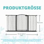 Regalo Safety Super Wide Schutzgitter 75-150cm – Druckmonage für Babys, Kleinkinder & Haustiere – Bild 2