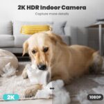 litokam 2K Überwachungskamera 360° Pan/Tilt – Babyphone & Hundekamera mit Bewegungserkennung & Nachtsicht – Bild 3