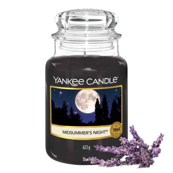 Yankee Candle Midsummer's Night Duftkerze – 150 Stunden Brenndauer im Glas