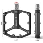 GEWAGE Fahrradpedale 9/16" mit 3 Lagern – Leichte CNC-Flachpedale für Rennrad & MTB – Bild 6