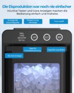 WELLENT Eiswürfelmaschine mit Schublade – 12 kg/24h Eisproduktion für Küche & Bar – Bild 4