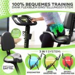 TRETMANN 3in1 Heimtrainer Fahrrad klappbar – Liegeergometer mit SoftFoam & DEKRA-Zertifikat – Bild 2