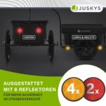 Juskys Fahrradanhänger 90 Liter – Lastenanhänger mit Kupplung & Schutzplane – Bild 8