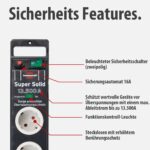 Brennenstuhl Super-Solid 8-Fach Steckdosenleiste mit Überspannungsschutz – 2,5m Kabel – Bild 3
