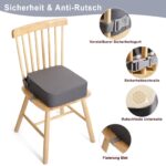 TOTIDYH Sitzerhöhung Kinder 10cm – Rutschfestes Sitzkissen mit Sicherheitsgurten – Bild 5