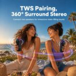 TIMU Bluetooth Lautsprecher mit RGB-Licht – 25W Stereo, Bluetooth 5.4 & 20h Akku – Bild 8