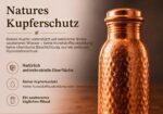 AVA DESIGNZ Kupferflasche 950 ml handgehämmert – Auslaufsichere Trinkflasche für Yoga & Reisen – Bild 8