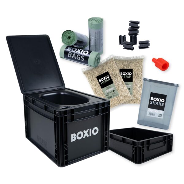 BOXIO Toilet Max+ – Trockentrenntoilette Komplettset für Camping & Van ohne Chemie
