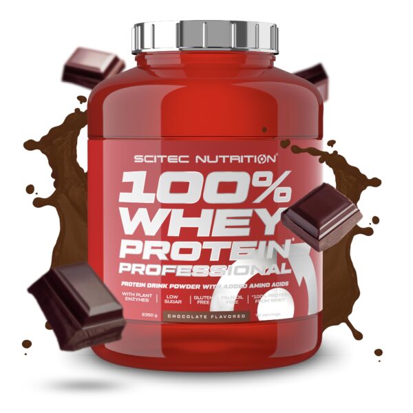 Scitec Nutrition 100% Whey Protein Professional 2.35 kg – Molkenprotein mit Enzymen