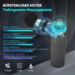 Arboleaf Mini Massagepistole 3200 U/min – Kompakte Muskelpistole mit AI-Druckanpassung & 4 Aufsätzen – Bild 2