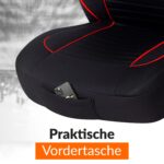Upgrade4cars Autositzbezüge Vordersitze Schwarz Rot – Universal Schonbezüge Set – Bild 4