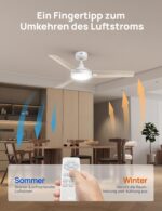 DREO Deckenventilator 132 cm mit LED-Licht & Alexa – 6-stufig dimmbar, DC-Motor, Fernbedienung – Bild 6