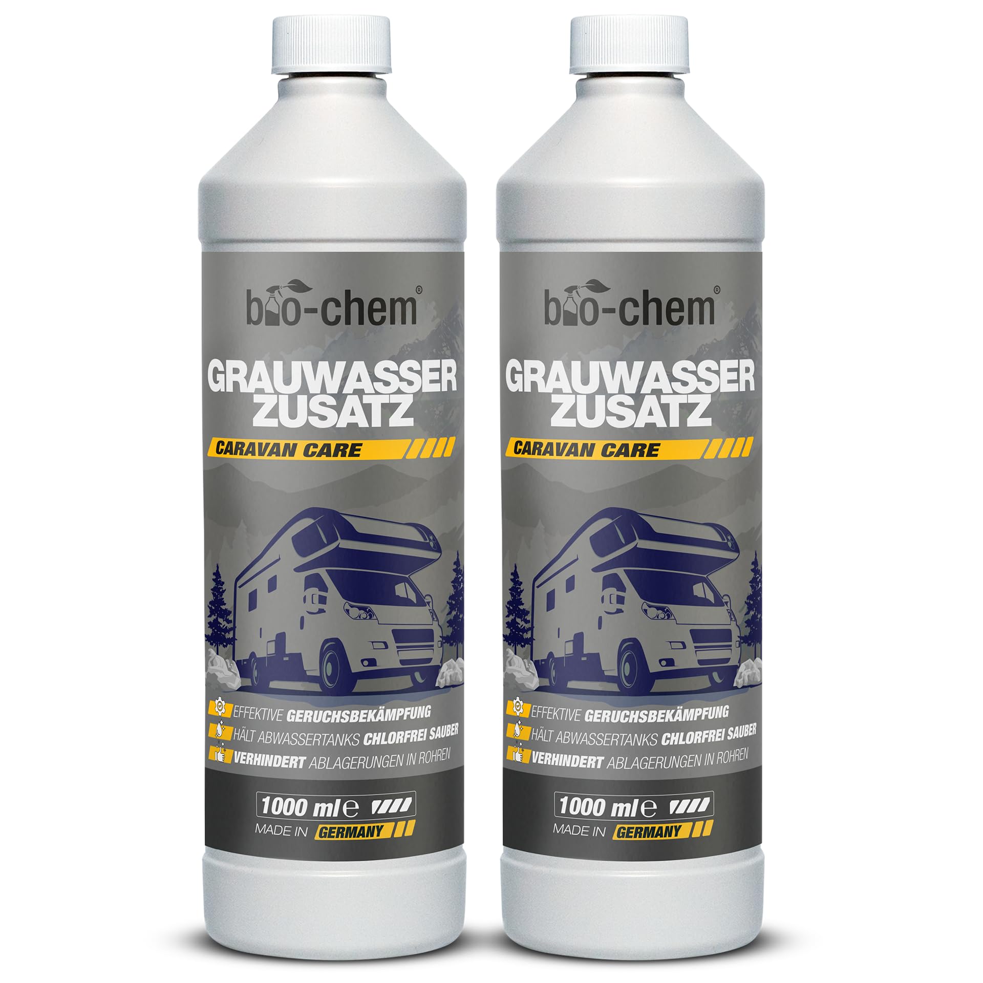 71EihMtlW6L._SY1920_.jpg bio-chem Grauwassertank Zusatz Konzentrat 2x1L – Chlorfreier Tank-Reiniger für Wohnmobile – Bild 1