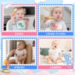 Aragallant Baby Malset mit 6 Bodys & 6 Lätzchen zum Bemalen – DIY Babyparty Kreativset – Bild 6