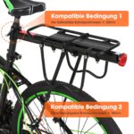 ZOOYAUE Gepäckträger Mountainbike 24-29 Zoll – Aluminiumlegierung bis 100 kg Tragkraft – Bild 4