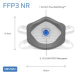 VEVOX FFP3 Atemschutzmaske mit Ventil – Zertifiziert nach EN149 für optimalen Schutz – Bild 2