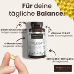 Puretanicals Omega 3 + Vitamin D3 + K2 MK7 – 240 Kapseln hochdosiert für Herz & Immunsystem – Bild 3