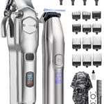 Jack & Rose Haarschneidemaschine mit Carbonklingen & T-Blade Trimmer – Kabelloses Profi Pflegeset für Herren