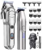 Jack & Rose Haarschneidemaschine mit Carbonklingen & T-Blade Trimmer – Kabelloses Profi Pflegeset für Herren