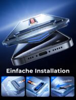 MAGIC JOHN Displayschutz iPhone 15 Pro – 2er Set mit Auto-Dust-Eliminierung & 9H Härte – Bild 4
