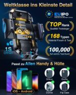 VANMASS Handyhalterung Auto 4 in 1 – Saugnapf & Lüftungsclip für iPhone & Samsung – Bild 5