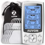AUVON TENS EMS Gerät 2-Kanal 24 Modi – Schmerzlinderung & Muskelaufbau mit 12 Elektroden Pads