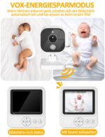 BURNNOVE Babyphone mit Kamera 720P IPS – Sicher ohne WLAN, 2000mAh Akku & Nachtsicht – Bild 6